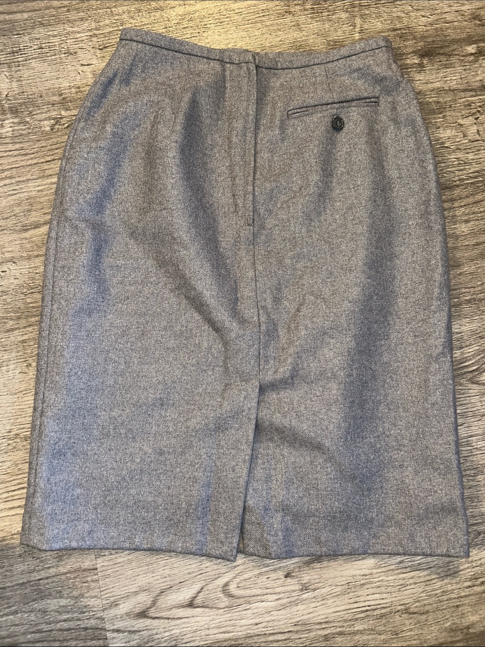 Jennifer Moore Vintage 100% Wool Gray Pencil Skirt Fits XS/S Petite - Picture 4 of 6